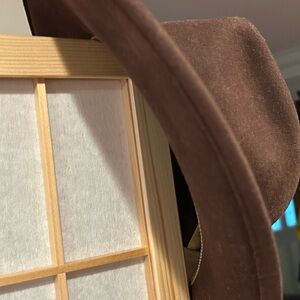 Elegant Brown Men's Suede Hat